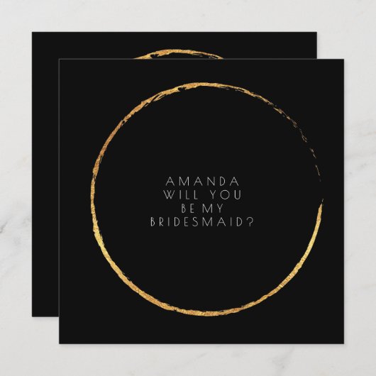 Bent u mijn zwarte bruidsmeisje kaart (Voorkant / Achterkant)