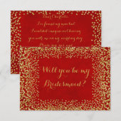 Bent u mijn zwarte rode goudConfetti? Kaart (Voorkant / Achterkant)