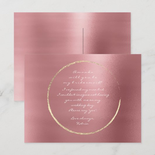 Bent u mijn zwarte Roos Gold Cirkel Red Bin? Uitnodiging Briefkaart (Voorkant / Achterkant)