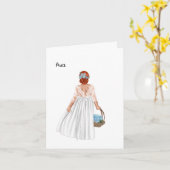 Bent u ons bloemmeisje? (Roodbaard meisje) Kaart (Gele Bloem)