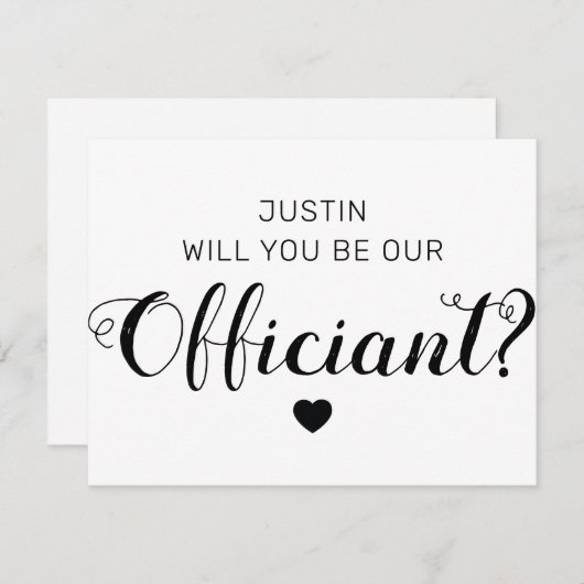 Bent u onze ambtenaar? | Weddenschap tussen ons Kaart (Voorkant / Achterkant)