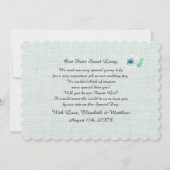 Bent u onze Bloemenmeisje? Mint-Gele Floral Kaart (Achterkant)