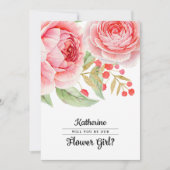 Bent u onze Bloemenmeisje? Uitnodiging Kaart (Voorkant)