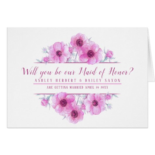 Bent u onze eerwaarde roze bloemen kaart? (Voorkant Horizontaal)