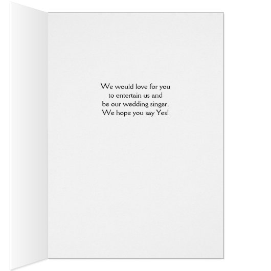 Bent u onze trouwzanger? Singer bij Mic (Binnen (Rechts))