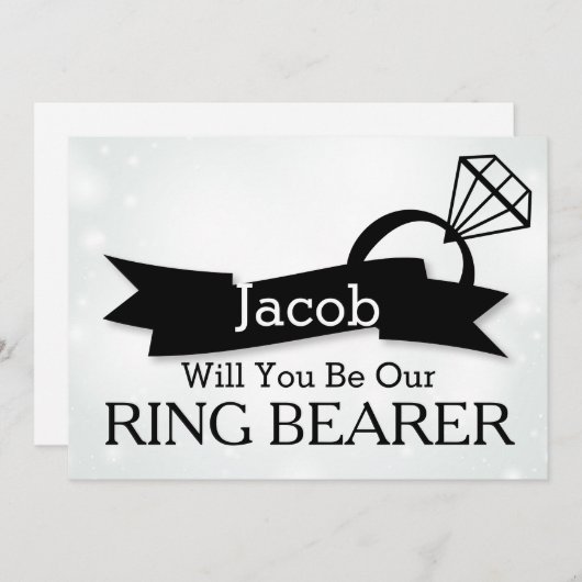 Bent u onze uitnodiging voor de Ring Bearer? (Voorkant / Achterkant)
