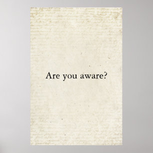 Bent u op de hoogte van de  papieren minimalistisc poster