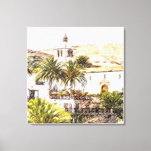 Bentancuria, Fuerteventura, Canarische Eilanden Canvas Afdruk (Voorkant)