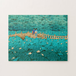 Benten Pond bij het sjiitische Kawase Hasui-japans Legpuzzel