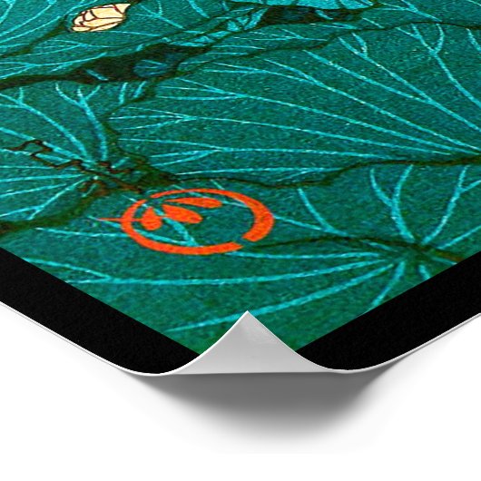 Benten Pond bij het sjiitische Kawase Hasui-japans Poster (Hoek)