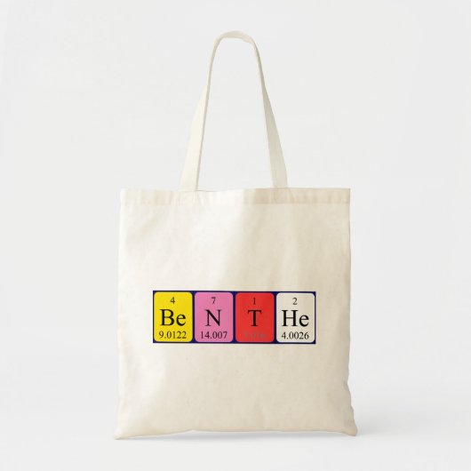 Benthe periodieke table name canvas tas (Voorkant)