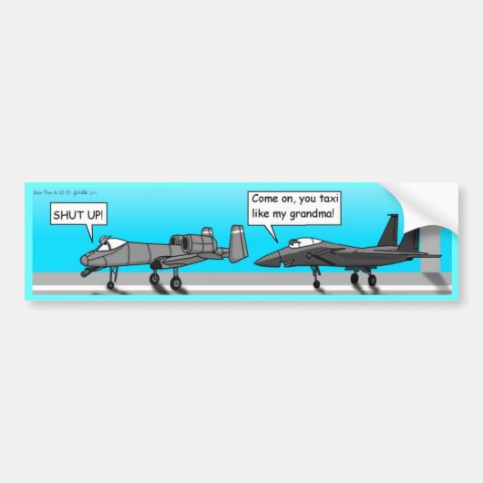 BenTheA10 Grandma Taxing Bumpersticker (Voorkant)