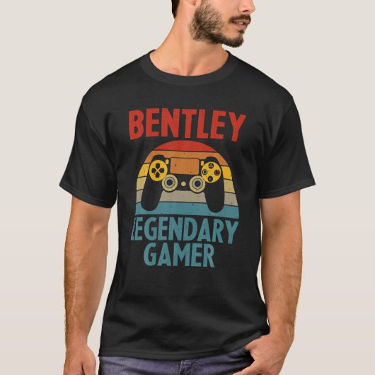 BENTLEY Gift Name Persoonlijk Funny Gaming Geek B T-shirt (Voorkant)