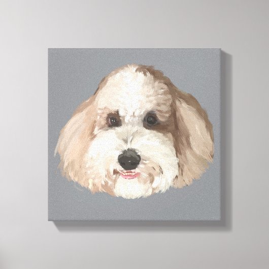 Bentley Portret Huisdier Tekening Canvas Afdruk (Voorkant)