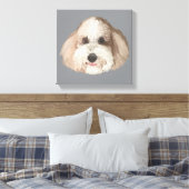 Bentley Portret Huisdier Tekening Canvas Afdruk (Insitu (Slaapkamer))