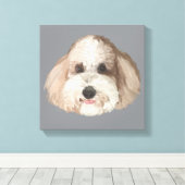 Bentley Portret Huisdier Tekening Canvas Afdruk (Insitu (Houten vloer))