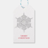 BENTLEY'S SNOWFLAKE MERRY CHRISTMAS GIFT LABEL CADEAULABEL (Voorkant)
