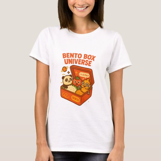 Bento Box Squad – Japanese Food Doodle Sticker T-shirt (Voorkant)