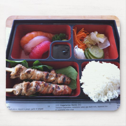 Bento Box Sushi Japans rijstvoedsel Muismat (Voorkant)