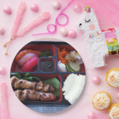 Bento Box Sushi Japans rijstvoedsel Papieren Bordje (Feest)