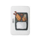 Bento-cartoon illustratie badmat (Voorkant Verticaal)