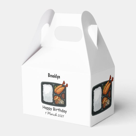 Bento-cartoon illustratie bedankdoosjes (Voorkant Zijde)