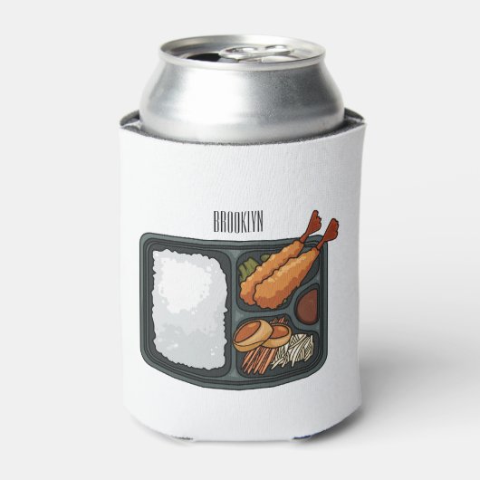 Bento-cartoon illustratie blikjeskoeler (Blikje Voorkant)