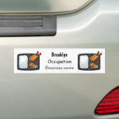 Bento-cartoon illustratie bumpersticker (Op auto)