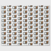 Bento-cartoon illustratie cadeaupapier (Vlak)