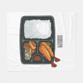 Bento-cartoon illustratie fleece deken (Voorkant (Horizontaal))