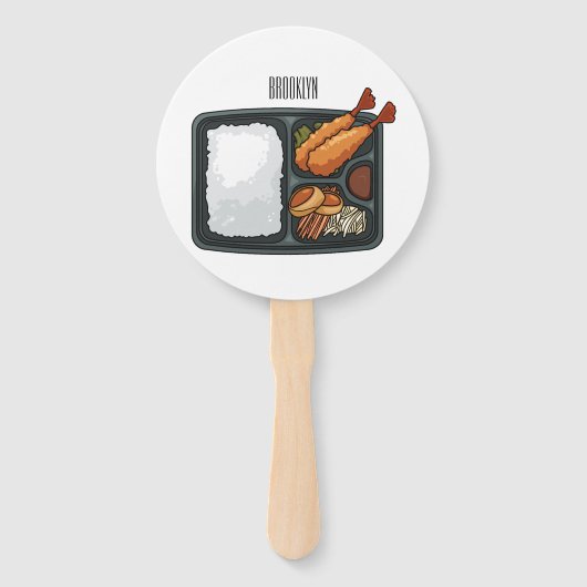 Bento-cartoon illustratie handwaaier (Voorkant)
