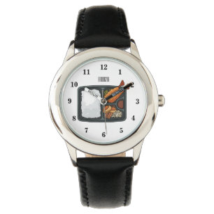Bento-cartoon illustratie horloge