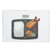 Bento-cartoon illustratie kussensloop (Achterkant)