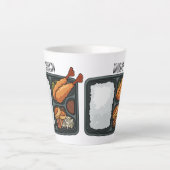 Bento-cartoon illustratie latte mok (Voorkant)
