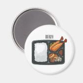 Bento-cartoon illustratie magneet (Voorkant / Achterkant)