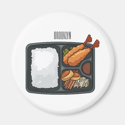 Bento-cartoon illustratie magneet (Voorkant)
