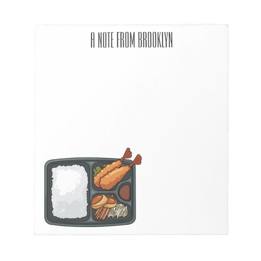 Bento-cartoon illustratie notitieblok (Voorkant)