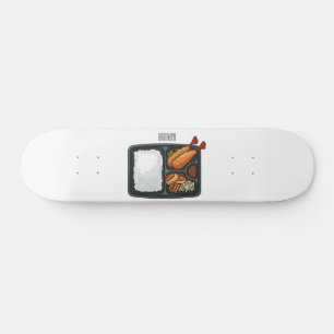 Bento-cartoon illustratie persoonlijk skateboard