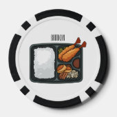 Bento-cartoon illustratie poker chips (Achterkant)