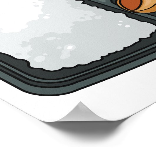 Bento-cartoon illustratie poster (Hoek)