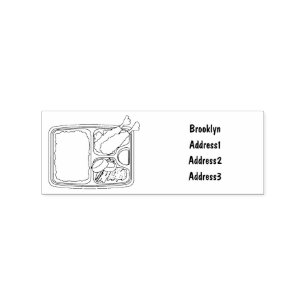 Bento-cartoon illustratie rubberstempel