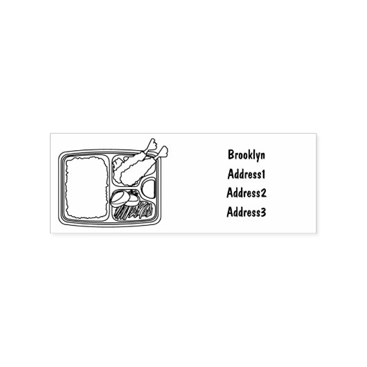 Bento-cartoon illustratie rubberstempel (Afrduk)