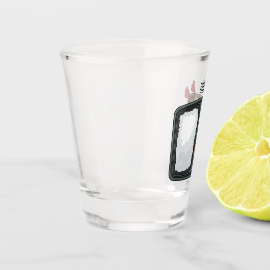 Bento-cartoon illustratie shot glas (Links)