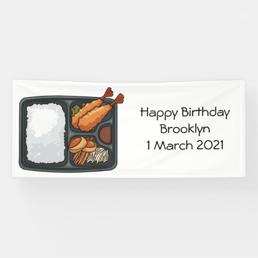 Bento-cartoon illustratie spandoek (Horizontaal)