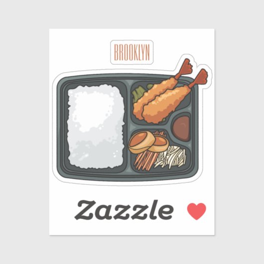 Bento-cartoon illustratie sticker (Vel)