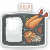 Bento-cartoon illustratie sticker (Voorkant)