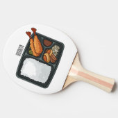 Bento-cartoon illustratie tafeltennisbatje (Zijkant)