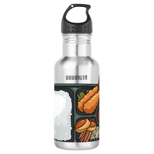 Bento-cartoon illustratie waterfles (Voorkant)