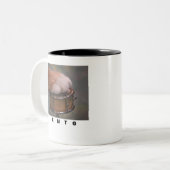 Bento CUP BEIDE ZIJDEN ART! Tweekleurige Koffiemok (Voorkant links)