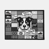 Bento raster met humor en hond in pop kunst stijl deurmat (Voorkant)